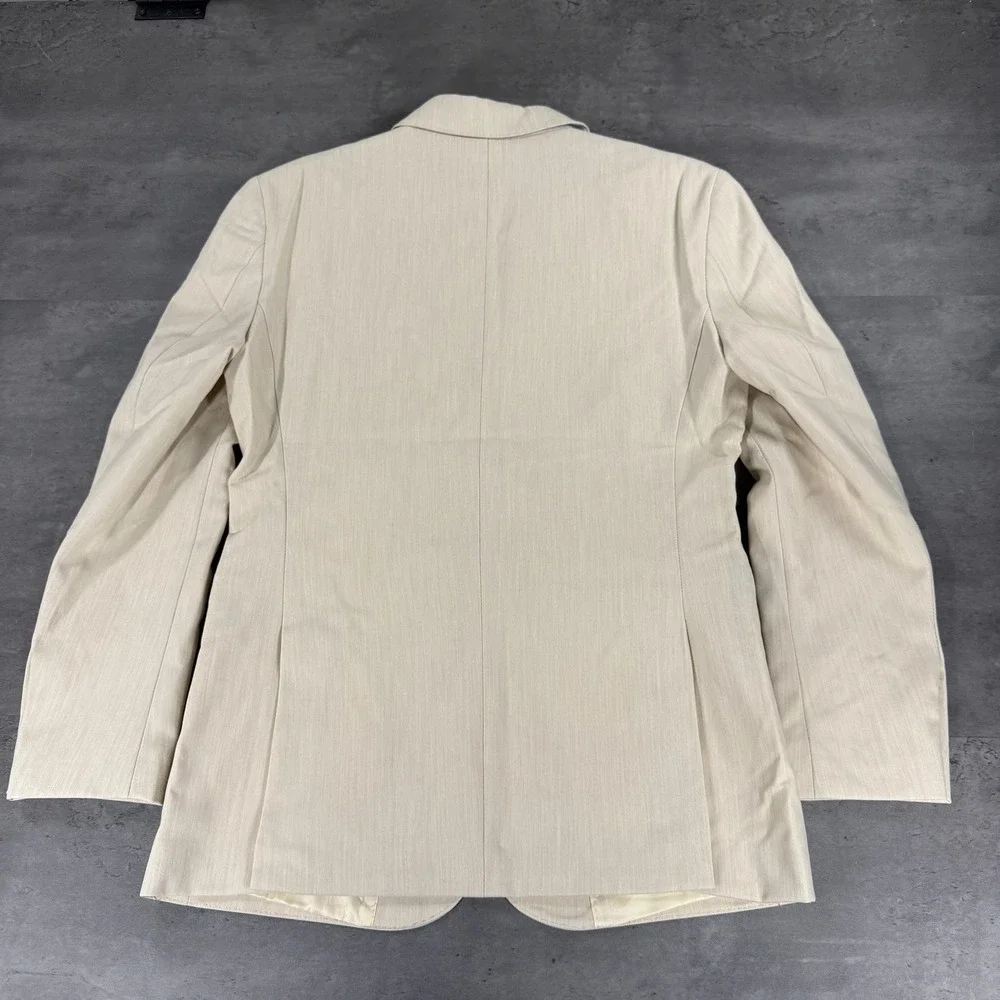 Marini Blazer Mens M JSN939 Beige Single Breasted Textured NEW Linen Blend $209